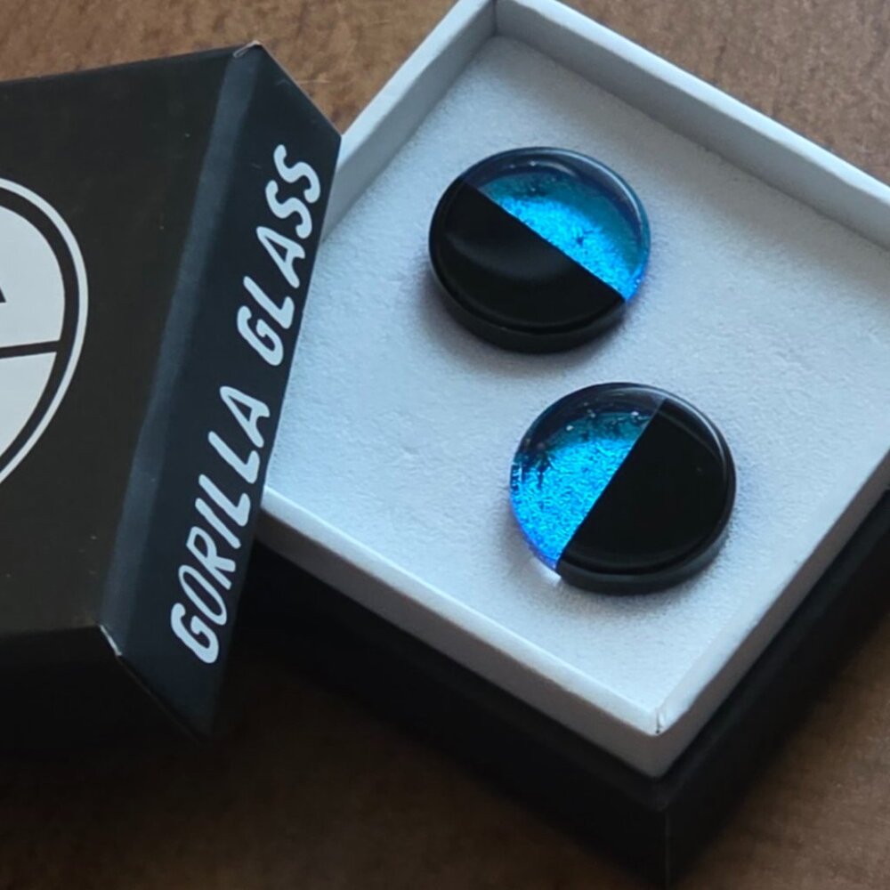 Gorilla Glass Hybrid deluxe dichroic plugs 12.7mm 1/2 in